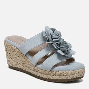 SOUL Naturalizer Sky Blue Floral-Accent Oodles Espadrille Sandal